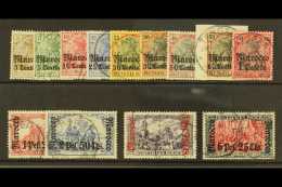 OFFICES IN MOROCCO 1905 Surcharge Set Complete, Mi 21/33A, Very Fine And Fresh Used. (13 Stamps) For More Images,... - Autres & Non Classés