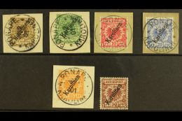 CAROLINE ISLANDS 1900 Overprints Type II Complete Set (Michel 1/6 II, SG 7/12), Very Fine Used, All But 50pf On... - Other & Unclassified
