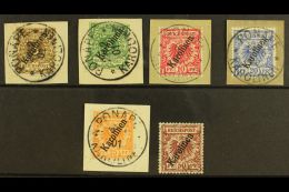 CAROLINE ISLANDS 1900 Overprints Type II Complete Set (Michel 1/6 II, SG 7/12), Very Fine Used, All But 50pf On... - Sonstige & Ohne Zuordnung