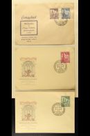 1953 Memorial Church Fund Complete Set, Mi 106/109, On Three Illustrated First Day Covers Tied By FDI Cancels Of... - Autres & Non Classés