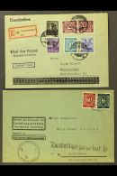 GENERAL OFFICIAL POLICE "POL" PERFINS ON COVERS 1947-1948 Four Printed Or Cacheted 'Polizei' Covers Bearing... - Sonstige & Ohne Zuordnung