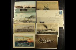 MARITIME POSTMARKS 1905-1939 Interesting Collection Of Chiefly Picture Postcards, More Than Half Showing Various... - Sonstige & Ohne Zuordnung