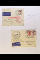 COVERS AND CARDS 1890's To 1980's Collection. Note 1912 Flown Postcard; 1928 Bremen To Stockholm With "Air Post... - Autres & Non Classés