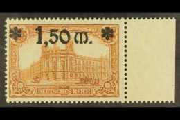 1920 1.50m On 1m Brown Surcharge With Wider Top Of "1" PLATE FLAW, Michel 117 PF I, Never Hinged Mint Marginal... - Other & Unclassified