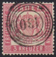 BADEN 1862 3k Rose Perf 13½, SG 26, Michel 16, Fine Used With Neat Numeral Postmark, Good Centering, Fresh... - Autres & Non Classés