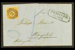 BADEN 1862 (18 Sep) Entire To Haigerloch Bearing 1860-61 6k Orange-yellow (Michel 11b, SG 18) Tied Neat "43"... - Altri & Non Classificati