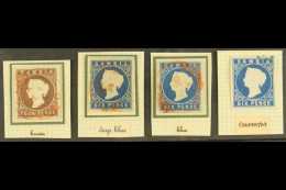 1874 4d Brown 6d Deep Blue, And 6d Blue, Wmk CC Imperf, SG 5, 7, And 8, Each Used With Four Margins And Neat Red... - Gambia (...-1964)