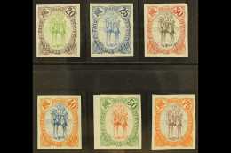 SOMALI COAST 1902 Imperf Proofs For The "Mounted Somalis" Design In Issued Colours, With 20c, 25c, 30c, 40c, 50c,... - Andere & Zonder Classificatie