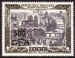 REUNION 1951 500f On 1000f Paris Air Stamp, SG 332 (Yvert 51), Very Fine Never Hinged Mint. Fresh! For More... - Andere & Zonder Classificatie