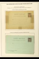 MADAGASCAR 1895 POSTAL STATIONERY COLLECTION - Includes Mint 10c Postcard Plus Three Used Examples, Mint 10c+10c... - Sonstige & Ohne Zuordnung