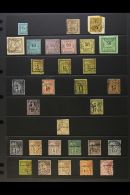 GUADELOUPE 1879-1891 VALUABLE USED "OLD TIME" COLLECTION On A Stock Page. Includes 1879 15c Black On Blue Postage... - Andere & Zonder Classificatie