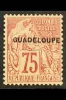 GUADELOUPE 1891 75c Rose-carmine On Rose Overprint (Yvert 25, SG 32), Very Fine Mint, Fresh. For More Images,... - Sonstige & Ohne Zuordnung