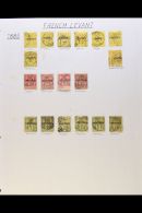 FRENCH LEVANT (GENERAL ISSUES) 1881-1923 Used Collection On Pages With Stamps Identified For POSTMARKS - Includes... - Autres & Non Classés