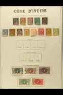 COTE D'IVOIRE 1892-1944 All Different FINE MINT Collection On Yvert Printed Leaves. Note 1892 'Tablet' Complete... - Andere & Zonder Classificatie