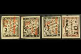 CONGO 1892 Surcharges On Postage Dues Complete Set, Yvert 8/11, Fine Mint, The Three 5c Surcharges Reading... - Autres & Non Classés