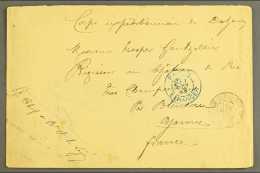 BENIN 1892 Cover To Bleneau, France With M/s "Corps Expeditionnaire Du Dahomey" With "Correspce Militaire Porto... - Sonstige & Ohne Zuordnung