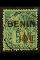 BENIN 1892 "01" In Red On 5c Green, Yv 14, Very Fine Used. For More Images, Please Visit... - Sonstige & Ohne Zuordnung