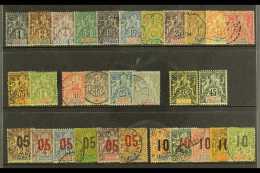 ANJOUAN 1892 - 1912 Fine Used Collection, Complete For The Period With 1892 Set To 1fr, 1900 New Colours, 1912... - Andere & Zonder Classificatie