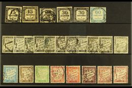 POSTAGE DUES 1863-1896 USED COLLECTION On A Stock Card, Mostly Fine Condition, The Imperfs With 3 Or 4 Margins.... - Autres & Non Classés