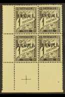 COURS D'INSTRUCTION 1923 1c Black Postage Due With "ANNULE" Overprint, Yvert 10-CI 1, Fine Never Hinged Mint... - Autres & Non Classés