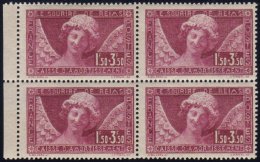 1930 1.50f + 3.50f Reddish Purple Sinking Fund, SG 480, Yvert 256, Fine Never Hinged Mint Marginal BLOCK Of 4,... - Other & Unclassified