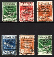 VEGLIA 1920 (28 Nov) "small Letters" Complete Set, Sassone S. 54, Very Fine Used. (6 Stamps)  For More Images,... - Fiume