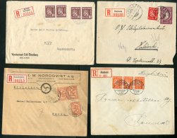 1911-1950 REGISTERED MAIL Interesting Group Of Registered Covers (plus One Front) - Nice Range Of Registration... - Sonstige & Ohne Zuordnung