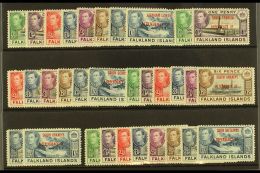 1944-45 Graham Land, South Georgia, South Orkney & South Shetland Opts Sets, SG A1/8, SG B1/8, SG C1/8 &... - Falklandeilanden