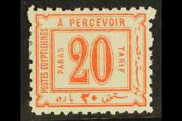 POSTAGE DUE 1884 20pa Red, Wmk Star & Crescent, SG D58, Fine Mint. For More Images, Please Visit... - Servizio