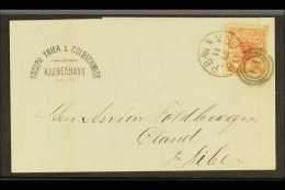 1870 Entire From Copenhagen To Nibe Bearing 4sk Tired Neat "181" Duplex Travelling Post Office Cancel (Vest... - Other & Unclassified