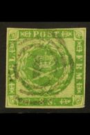 1858 8sk Green, Facit 8, SG 18, Very Fine Used With 4 Margins For More Images, Please Visit... - Otros & Sin Clasificación