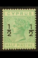 1882 "½" On ½pi Emerald Green, Watermark CA, SG 25, Fine Mint. For More Images, Please Visit... - Autres & Non Classés