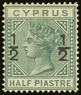 1882 "½" On ½pi Emerald, Wmk Crown CA, SG 25, Very Fine And Fresh Mint. For More Images, Please... - Altri & Non Classificati