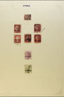 1880-1896 USED COLLECTION On Leaves, Inc 1880 ½d, 1d (x3), 2½d & 4d, 1881 ½pi (x3), 1pi... - Autres & Non Classés