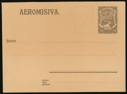 SCADTA 1923 20c Olive Grey On Buff Watermarked Postal Stationery Letter Sheet, H&G 1a, Very Fine Mint, Very... - Colombie