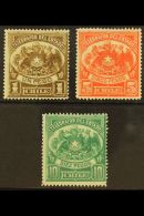 TELEGRAPH STAMPS 1883 1p, 5p & 10p Top Values, Barefoot 4/6, Fine Mint, Fresh. (3 Stamps) For More Images,... - Chili