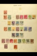 1903-50 OLD TIME USED COLLECTION On Old Imperial Pages. Includes 1903-05 CA Wmk Range With Most Values To 25c,... - Ceylan (...-1947)