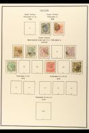 1857-1900 MINT & USED COLLECTION Small Range On Printed Album Pages, Includes Values To 96c, Useful Range Of... - Ceylan (...-1947)