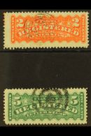 REGISTRATION 1875-92 2c Orane & 5c Green Perf 12 X 11½, SG R10/11, Fine Used. Attractive Examples Of... - Sonstige & Ohne Zuordnung