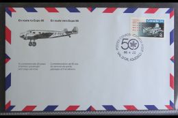 AIRMAIL COMMEMORATIVE COVERS COLLECTION 1986 All Different Collection In An Album, Expo 1986 Issues Tied By... - Andere & Zonder Classificatie