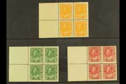 1922-31 ADMIRAL BOOKLET PANES SET On A Stock Card. Each Pane Is Of 4 Stamps Plus Two Labels Of The 1c, 2c &... - Sonstige & Ohne Zuordnung