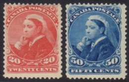 1893 20c Vermilion & 50c Widow, SG 115/16, Fine Mint, Fresh Colours! (2 Stamps) For More Images, Please Visit... - Other & Unclassified