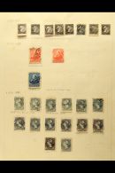 1882 - 1893 OLD ALBUM PAGE With 1882 ½c Blacks X8 Some Faults Incl Mint Strip 3 Partially Stuck; 1893 20c... - Andere & Zonder Classificatie