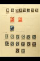 1882 - 1893 OLD ALBUM PAGE With 1882 ½c Blacks X8 Some Faults Incl Mint Strip 3 Partially Stuck; 1893 20c... - Autres & Non Classés