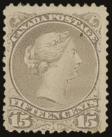1874 15c Dull Grey Purple, Perf 11½x12, Montreal Printing, SG 64, Good Mint. Large Part Og With Small... - Other & Unclassified