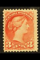 1870 3c Pale Rose Red, Small Head, SG 80, Very Fine And Fresh Mint Og. Lovely Stamp. For More Images, Please Visit... - Autres & Non Classés