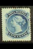 1860-63 5c Blue, White Paper, SG 24, Unused With Tone Spot, Centered To Right & Trimmed Perfs. Cat £550... - Other & Unclassified