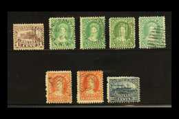 1860-63 USED GROUP On Stock Card, Comprising 1c, 5c (x4, One With Superb "Upper Grand Anse" Cds), 10c (x2) &... - Altri & Non Classificati