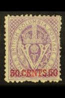 1868 50c Mauve Perf 12½, SG 26, Mint No Gum, Some Short Perfs At Right, Fresh And Attractive. For More... - Autres & Non Classés