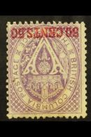 1868 50c Mauve Perf 14 With WATERMARK INVERTED, SG 32w, Mint No Gum, Light Staining From Old Hinge. Attractive And... - Sonstige & Ohne Zuordnung